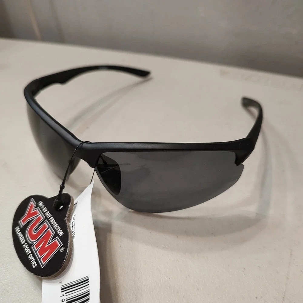 YUM Pradco Polarized Fishing Sunglasses Black Frame Frameless‎ rimless 100% UV
